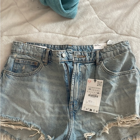 Zara Blue Sleeveless Peplum Tank Top - Picture 5 of 11